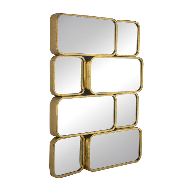 Modern European furniture - Gold Metal Framed Wall Mirror - www.oroa.com