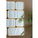 Modern European furniture - Gold Metal Framed Wall Mirror - www.oroa.com