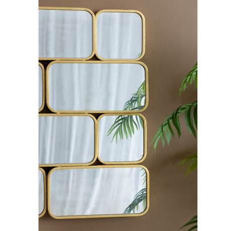 Modern European furniture - Gold Metal Framed Wall Mirror - www.oroa.com