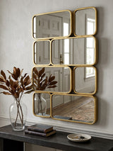 Modern European furniture - Gold Metal Framed Wall Mirror - www.oroa.com