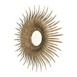 Modern European furniture - Gold Sunburst Metal Wall Mirror - www.oroa.com