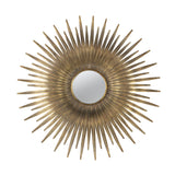 Modern European furniture - Gold Sunburst Metal Wall Mirror - www.oroa.com