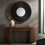 Round Carter Wooden Mirror | OROA