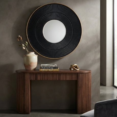 Round Carter Wooden Mirror | OROA