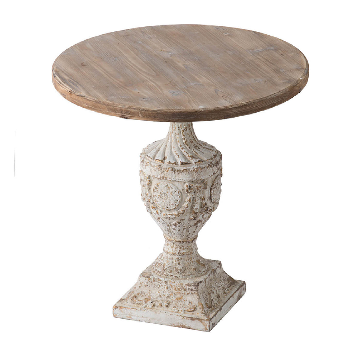 Antique Round Wood Dining Table | OROA
