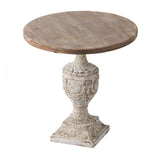 Antique Round Wood Dining Table | OROA