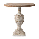 Antique Round Wood Dining Table | OROA