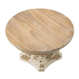 Cream Brown Round Cake Plate Stand | OROA