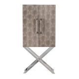 Modern Freestanding Metal and Wood Accent Cabinet | OROA