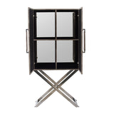 Modern Freestanding Metal and Wood Accent Cabinet | OROA