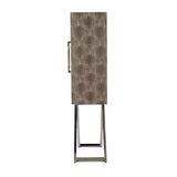 Modern Freestanding Metal and Wood Accent Cabinet | OROA