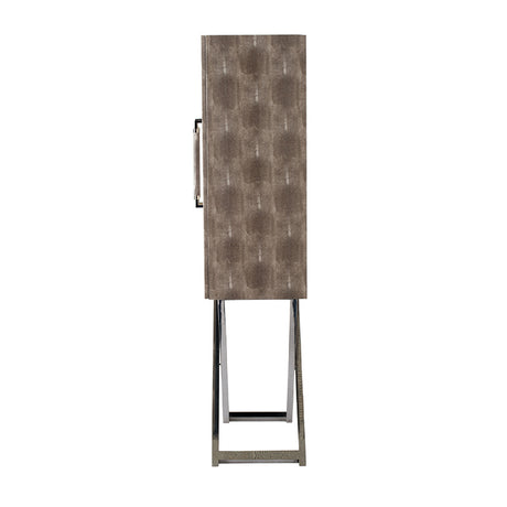 Modern Freestanding Metal and Wood Accent Cabinet | OROA