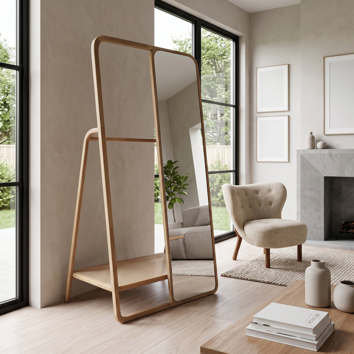 Clothes Hanger With Mirror L | OROA