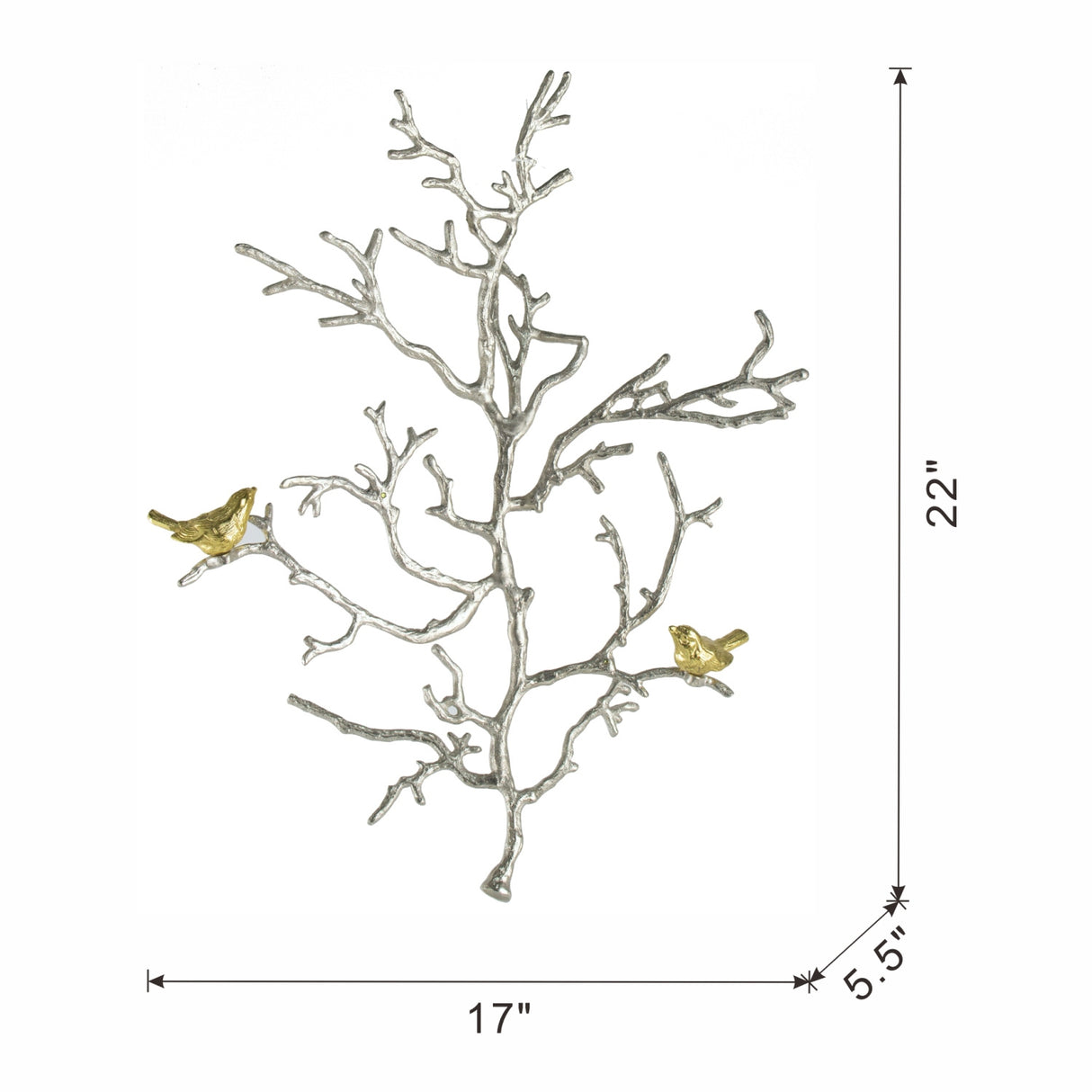 Metal Branch Wall Sculpture Set (2) | OROA