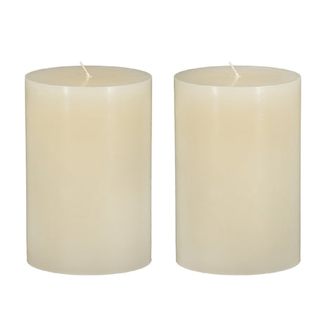 Modern European furniture - Ivory Soy Wax Pillar Candles, S/2 - www.oroa.com
