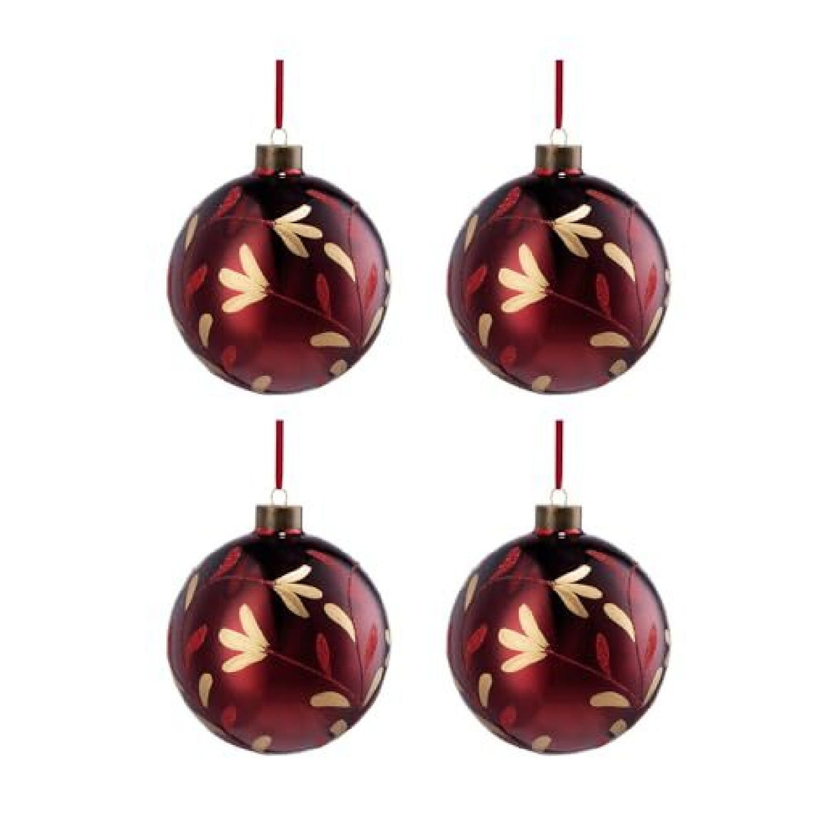 Glass Decorative Hanging Ball Christmas Tree Ornaments (4) | OROA