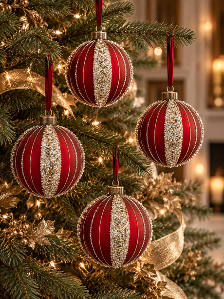 Modern European furniture - Glass Christmas Ball Tree Ornaments (4) - www.oroa.com