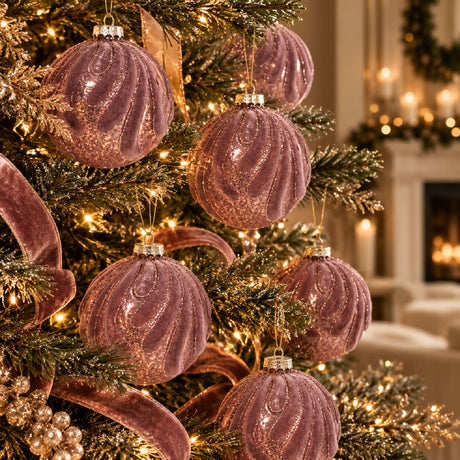 Glass Christmas Ball Ornaments (6) | OROA