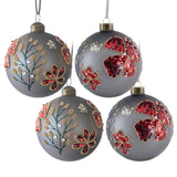 Glass Christmas Ball Ornaments (4) | OROA