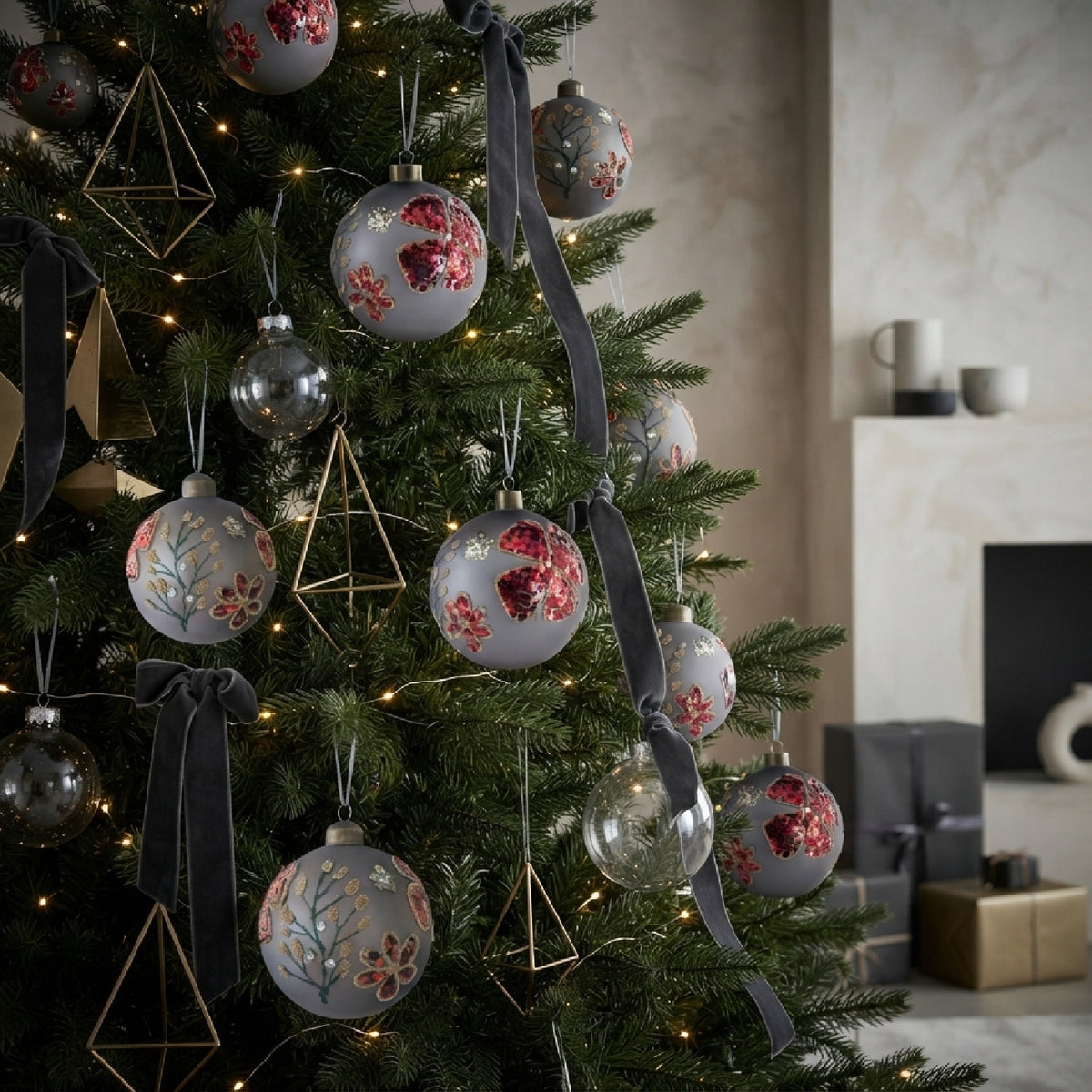 Glass Christmas Hanging Balls (12) | OROA