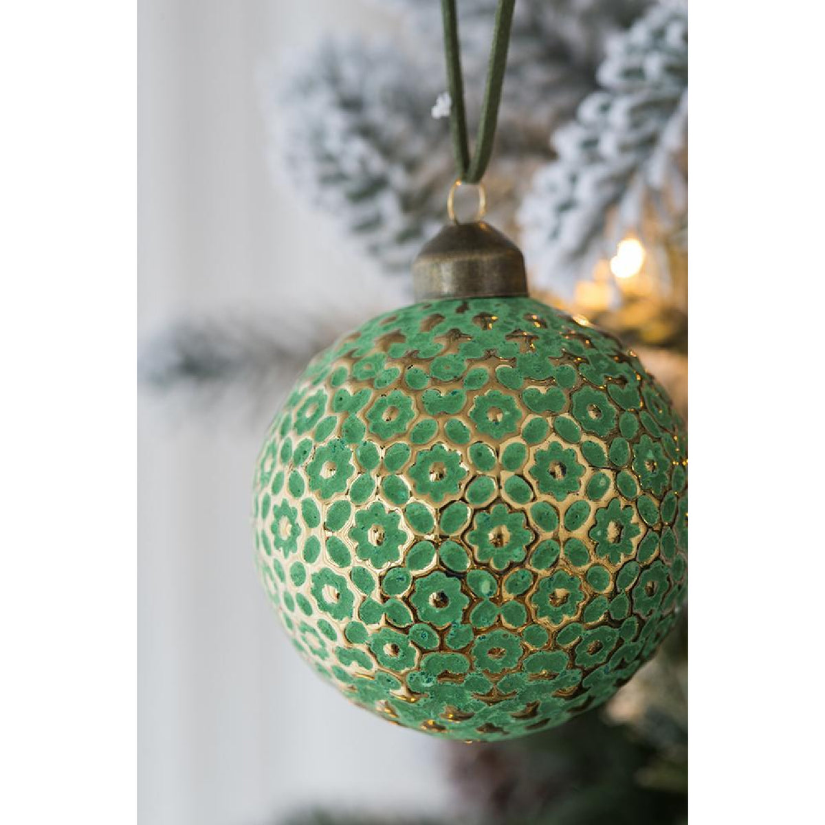 Glass Christmas Ball Ornaments Set (12) | OROA