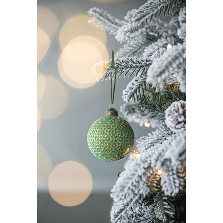 Glass Christmas Ball Ornaments Set (12) | OROA