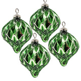 Green Glass Decorative Hanging Balls (4) | OROA