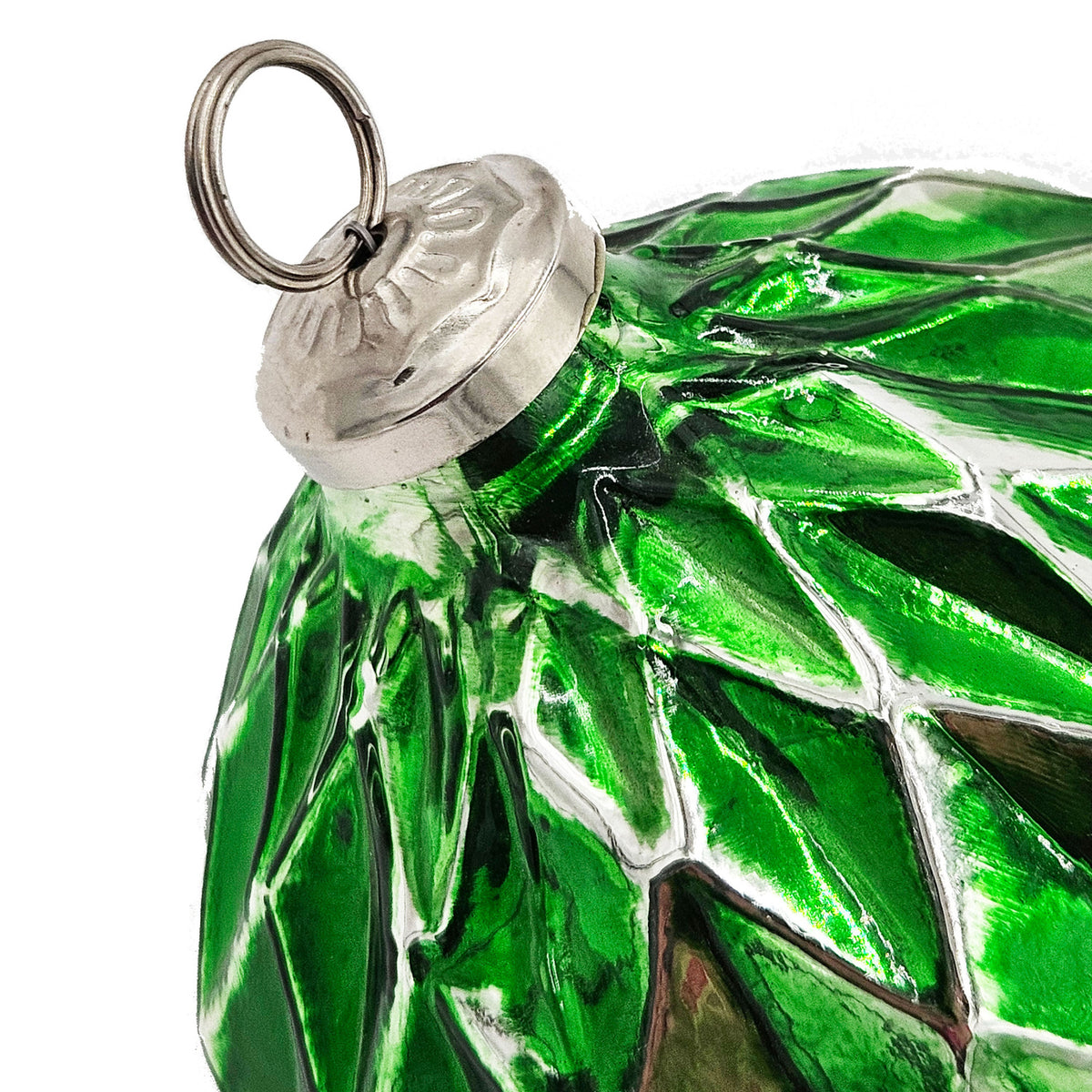 Green Glass Decorative Hanging Balls (4) | OROA
