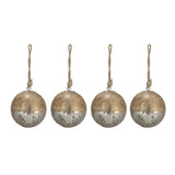 Wood Decorative Hanging Ball Christmas Tree Ornaments (4) | OROA