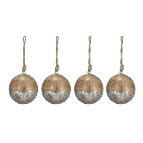 Wood Decorative Hanging Ball Christmas Tree Ornaments (4) - OROA - view 1