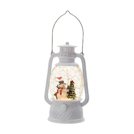 Modern European furniture - White Christmas Snowman Lantern with LED Lights - www.oroa.com