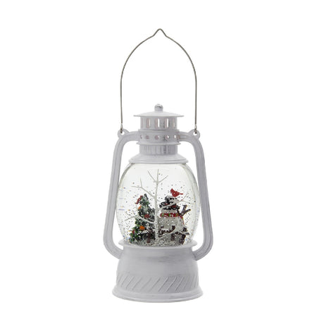 Modern European furniture - White Christmas Snowman Lantern with LED Lights - www.oroa.com