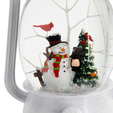 Modern European furniture - White Christmas Snowman Lantern with LED Lights - www.oroa.com