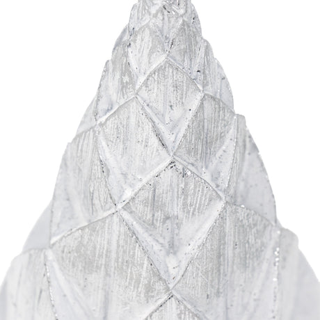 Resin White/Silver Christmas Tree (Set of 3) | OROA