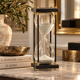 White Wooden Frame Hourglass | OROA