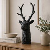 Black Darby Deer Head Statue | OROA