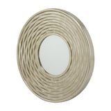 Modern European furniture - Silver Round Wall Mounted Mirror - www.oroa.com