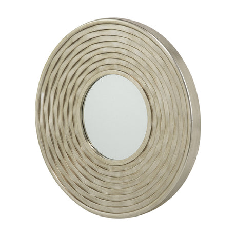 Modern European furniture - Silver Round Wall Mounted Mirror - www.oroa.com