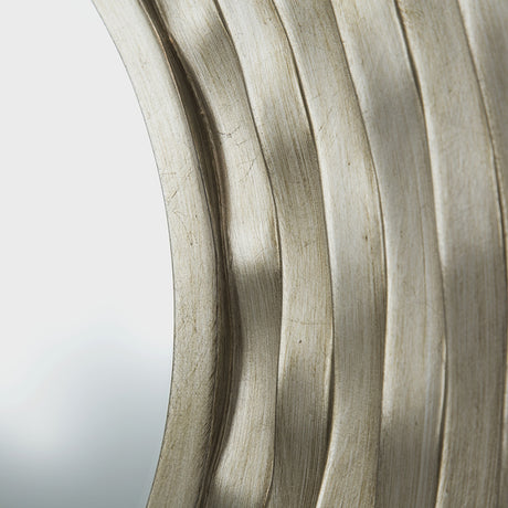 Modern European furniture - Silver Round Wall Mounted Mirror - www.oroa.com