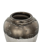 Round Sienna Brown Ceramic Accent Vase | OROA