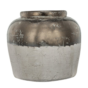 Modern European furniture - Round Sienna Brown Ceramic Accent Vase - www.oroa.com