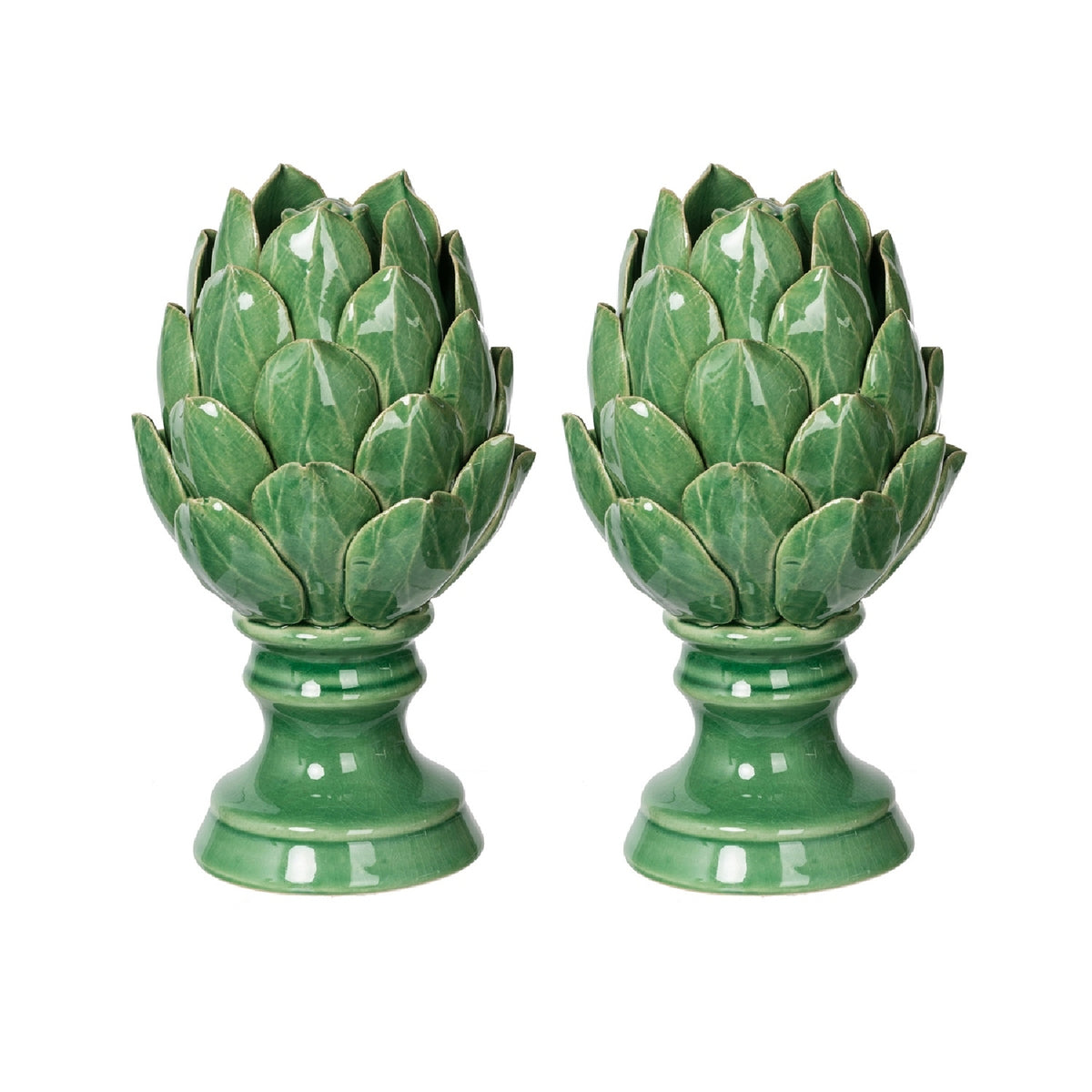 Helsa Blooming Artichoke Decorative Object (Set of 2) | OROA