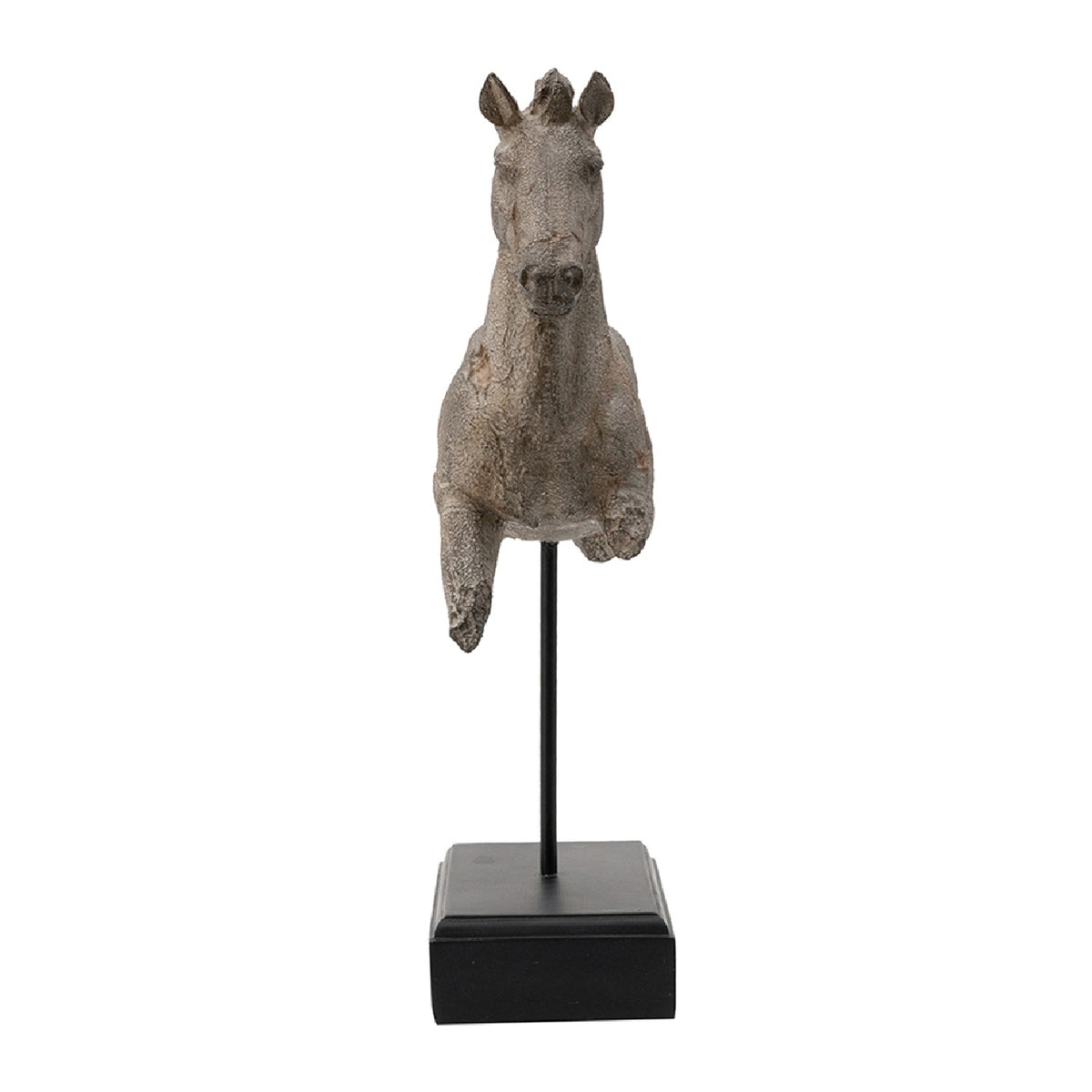 Antique Horse Statue On Stand | OROA
