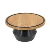 Round Wooden Pedestal Tray | OROA