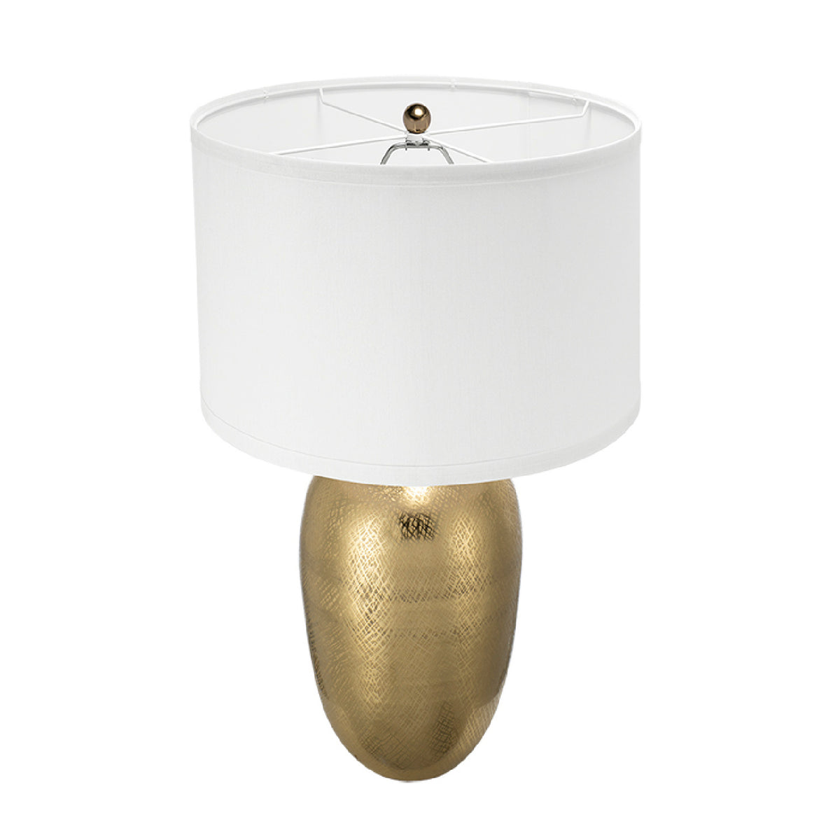 Round Gold Aluminum Table Lamp | OROA