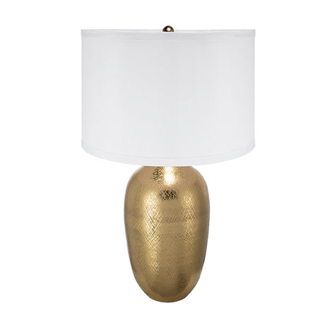 Round Gold Aluminum Table Lamp | OROA