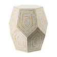 Modern European furniture - Hexagonal Capes Capiz Accent Stool - www.oroa.com