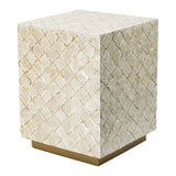 Square Capiz Accent Stool | OROA