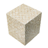 Square Capiz Accent Stool | OROA