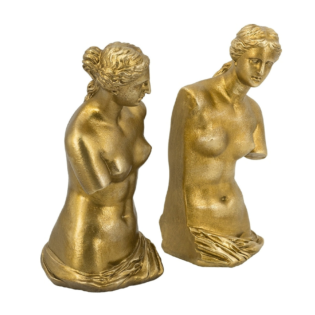 Modern European furniture - Gold Finish Bust Bookends (2) - www.oroa.com